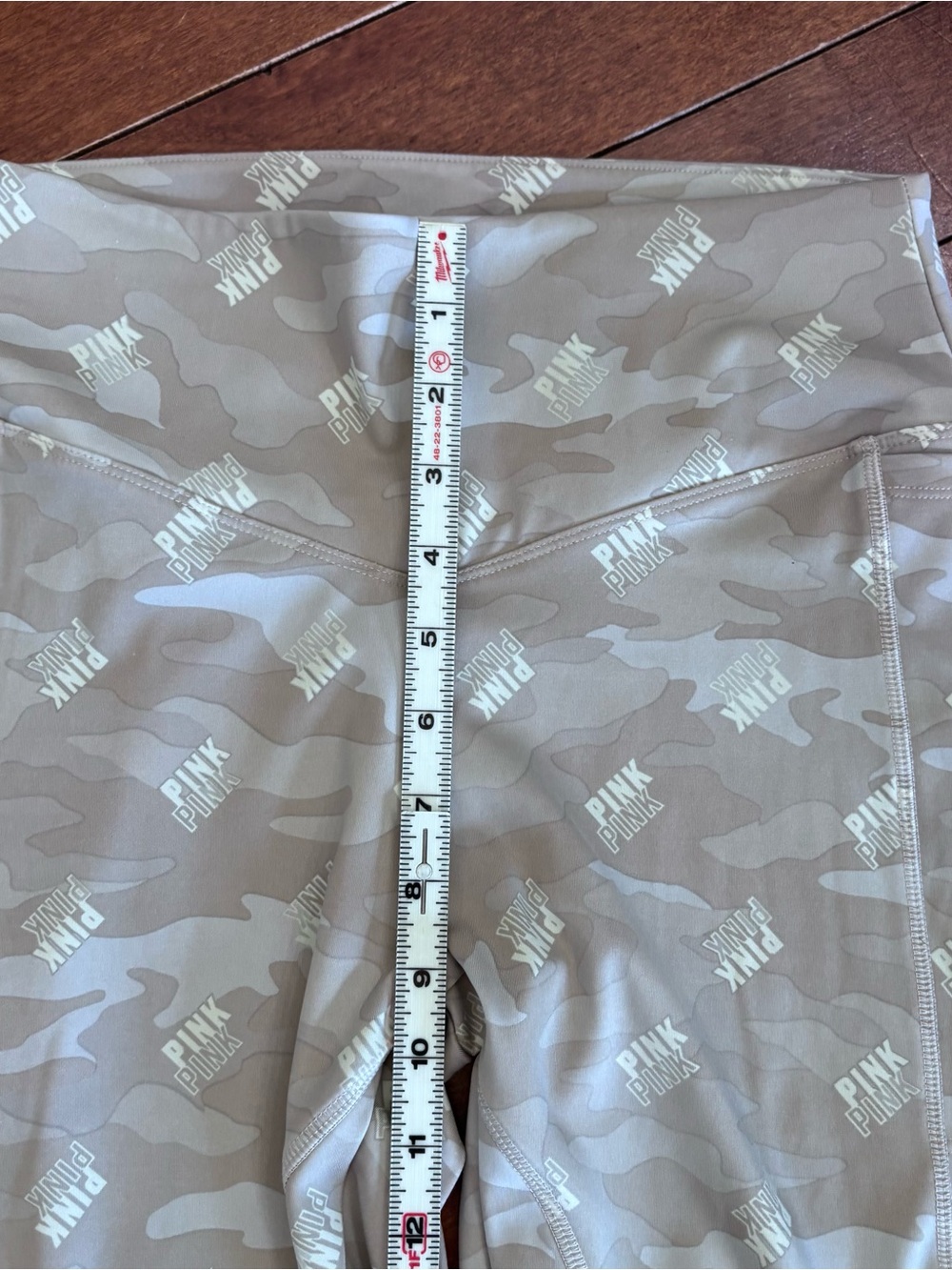 PINK Victoria's Secret Light Tan Camo Leggings with Logo - Picture 6 of 9